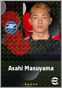Masuyama Asahi eFootball 2026 player card, 69 OVR LMF