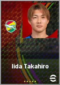 Iida Takahiro eFootball 2026 player card, 67 OVR RB