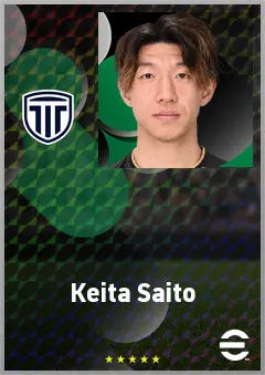 Saito Keita eFootball 2026 player card, 65 OVR CF