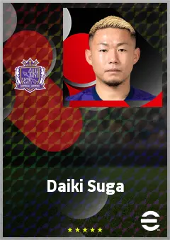 Suga Daiki eFootball 2026 player card, 70 OVR LMF