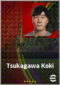 Tsukagawa Koki eFootball 2026 player card, 67 OVR CMF