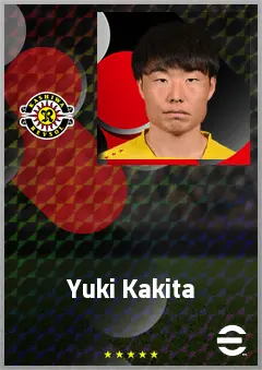 Kakita Yuki eFootball 2026 player card, 71 OVR CF