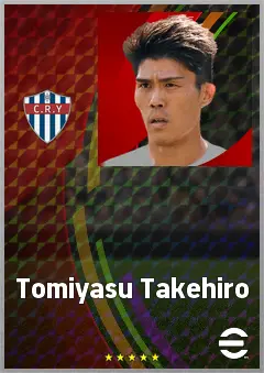 Tomiyasu Takehiro eFootball 2026 player card, 75 OVR RB