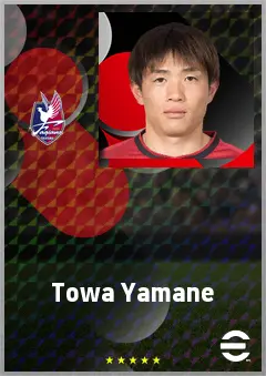 Yamane Towa eFootball 2026 player card, 69 OVR LMF
