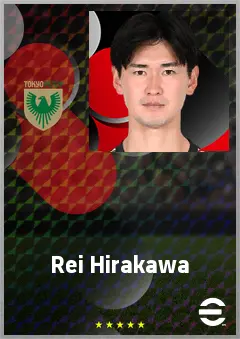 Hirakawa Rei eFootball 2026 player card, 70 OVR AMF
