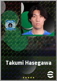 Hasegawa Takumi eFootball 2026 player card, 66 OVR RB