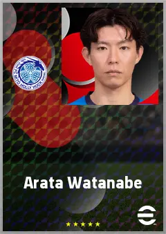 Watanabe Arata eFootball 2026 player card, 69 OVR CF