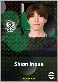 Inoue Shion eFootball 2026 player card, 67 OVR CMF