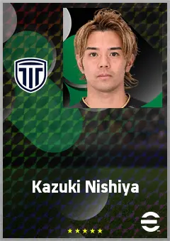 Nishiya Kazuki eFootball 2026 player card, 67 OVR LWF
