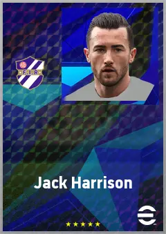 Jack Harrison eFootball 2026 player card, 75 OVR RMF