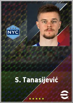 S. Tanasijević eFootball 2026 player card, 69 OVR CB