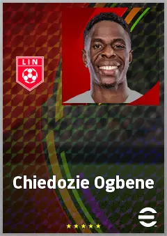 Chiedozie Ogbene eFootball 2026 player card, 74 OVR RWF