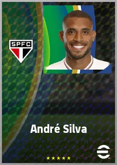 André Silva eFootball 2026 player card, 74 OVR CF