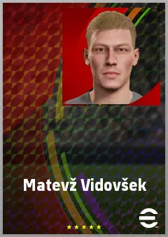Matevž Vidovšek eFootball 2026 player card, 71 OVR GK