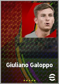 Giuliano Galoppo eFootball 2026 player card, 72 OVR CMF