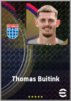 Thomas Buitink eFootball 2026 player card, 68 OVR CF