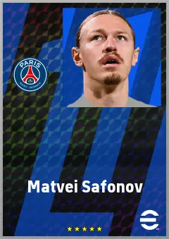 Matvei Safonov eFootball 2026 player card, 78 OVR GK