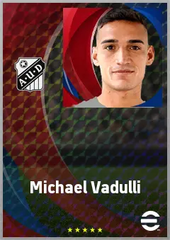 Michael Vadulli eFootball 2026 player card, 69 OVR LWF