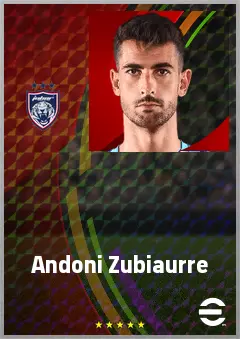 Andoni Zubiaurre eFootball 2026 player card, 71 OVR GK