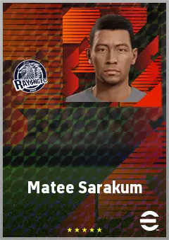 Matee Sarakum eFootball 2026 player card, 64 OVR LWF