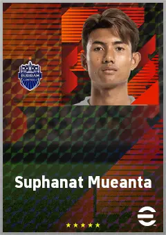 Suphanat Mueanta eFootball 2026 player card, 67 OVR RWF
