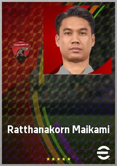 Ratthanakorn Maikami eFootball 2026 player card, 67 OVR DMF