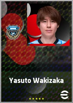 Wakizaka Yasuto eFootball 2026 player card, 73 OVR AMF