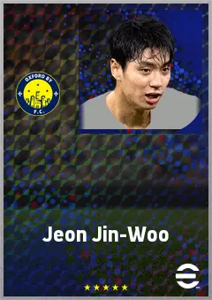 Jeon Jin-Woo eFootball 2026 player card, 68 OVR LWF