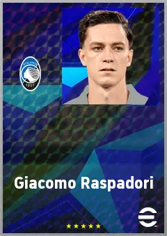 Giacomo Raspadori eFootball 2026 player card, 76 OVR SS