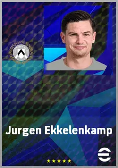 Jurgen Ekkelenkamp eFootball 2026 player card, 72 OVR AMF