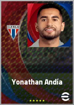 Yonathan Andía eFootball 2026 player card, 70 OVR RB