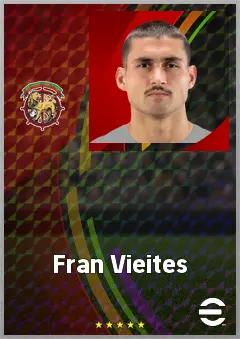 Fran Vieites eFootball 2026 player card, 71 OVR GK