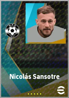 Nicolás Sansotre eFootball 2026 player card, 72 OVR RB