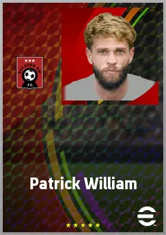 Patrick William eFootball 2026 player card, 69 OVR CB