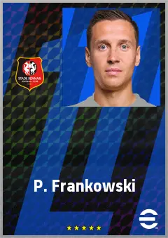 P. Frankowski eFootball 2026 player card, 74 OVR RMF