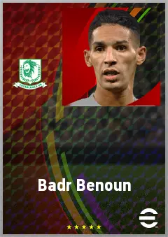 Badr Benoun eFootball 2026 player card, 69 OVR CB