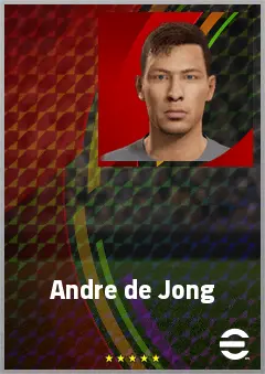 Andre de Jong eFootball 2026 player card, 66 OVR AMF