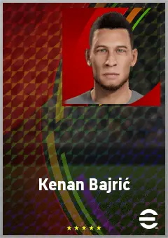 Kenan Bajrić eFootball 2026 player card, 70 OVR CB