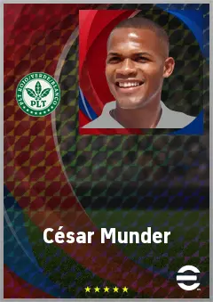 César Munder eFootball 2026 player card, 71 OVR LWF