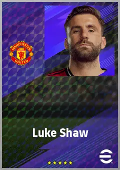 Luke Shaw eFootball 2026 player card, 84 OVR LB