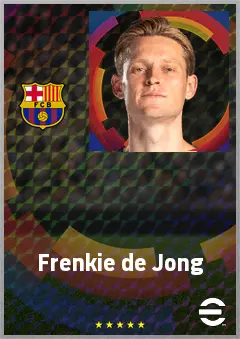 Frenkie de Jong eFootball 2026 player card, 89 OVR CMF
