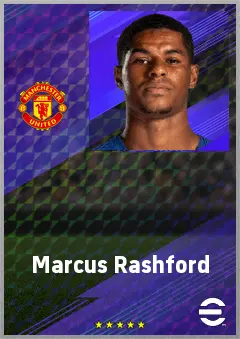 Marcus Rashford eFootball 2026 player card, 88 OVR LWF