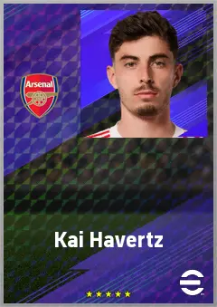Kai Havertz eFootball 2026 player card, 93 OVR AMF