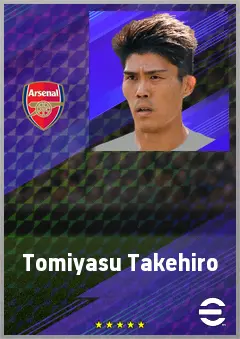 Tomiyasu Takehiro eFootball 2026 player card, 87 OVR RB
