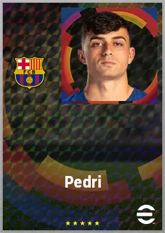 Pedri eFootball 2026 player card, 87 OVR CMF