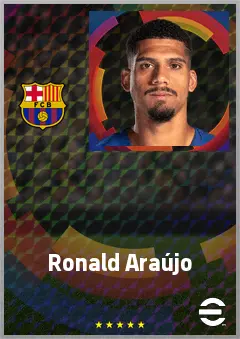 Ronald Araújo eFootball 2026 player card, 97 OVR CB