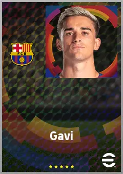 Gavi eFootball 2026 player card, 88 OVR CMF
