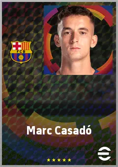 Marc Casadó eFootball 2026 player card, 90 OVR DMF