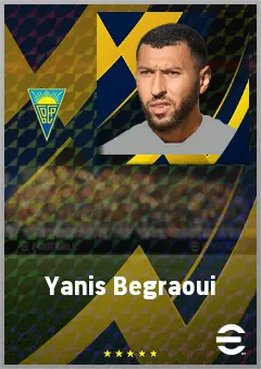 Yanis Begraoui eFootball 2026 player card, 69 OVR CF