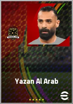 Yazan Al Arab eFootball 2026 player card, 71 OVR CB